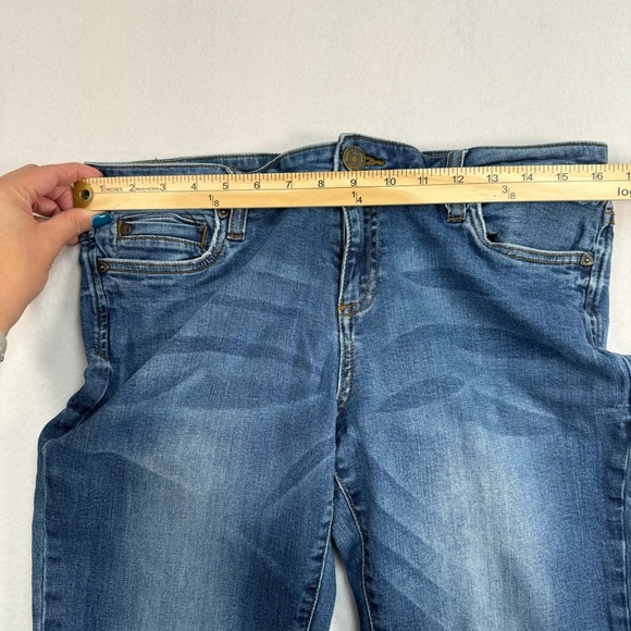 Kut From The Kloth Straight Leg Jeans Womens Size 12 Mid Rise Dark Wash - Picture 9 of 14